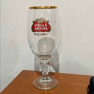 Stella Artois Challis with Gold Rim
